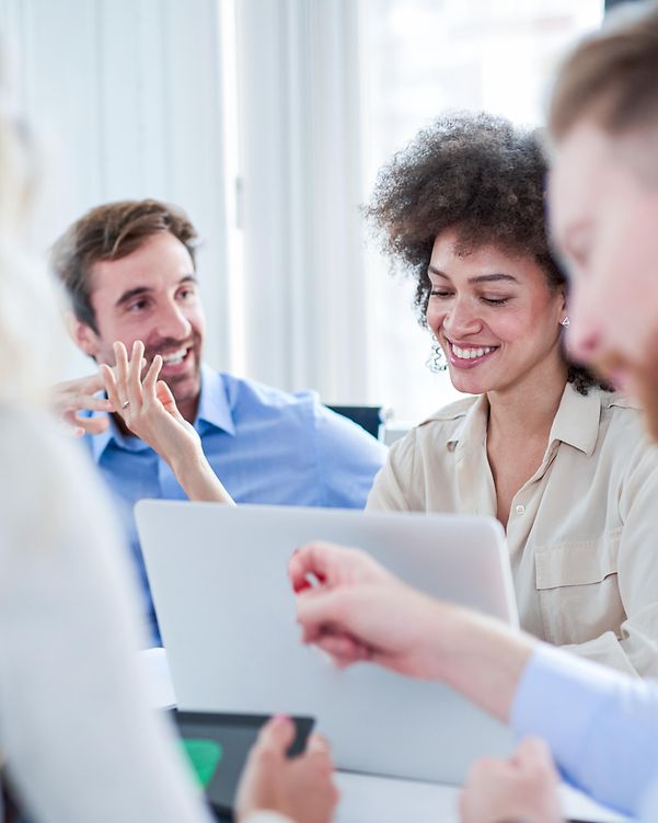 Small group of entrepreneurs meet
