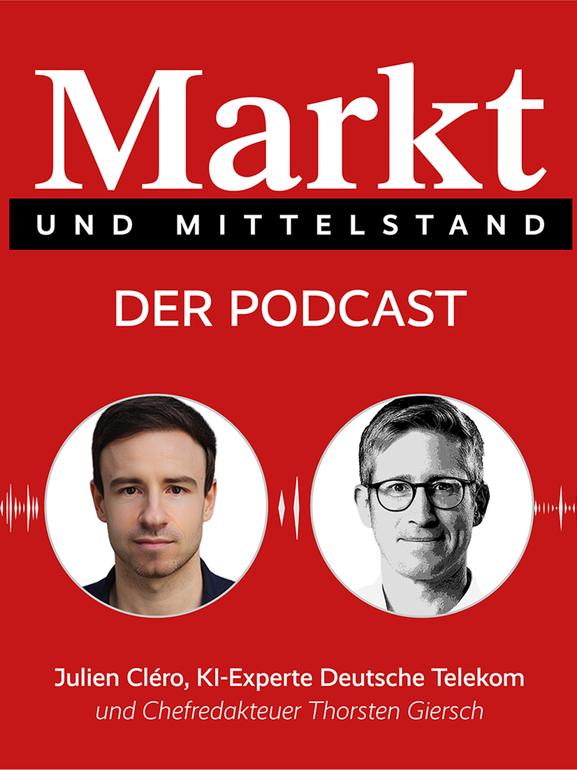 Podcast cover Market and SMEs with portraits of Julien Clero and Thorsten Giersch