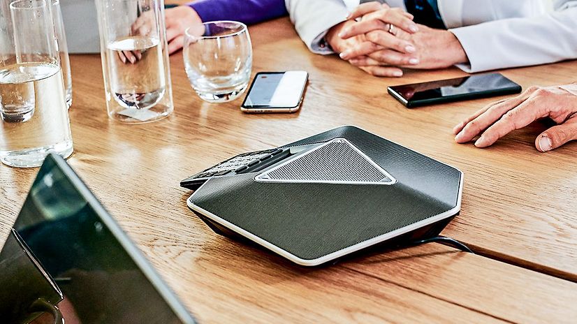 Telephone spider in the middle of a table