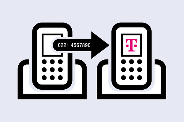 Landline number is transferred from the old to the new landline telephone