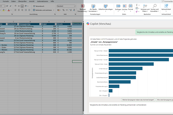 Analyse your data with Copilot in Excel