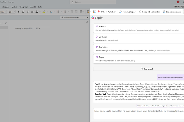 Let Copilot assist you in OneNote