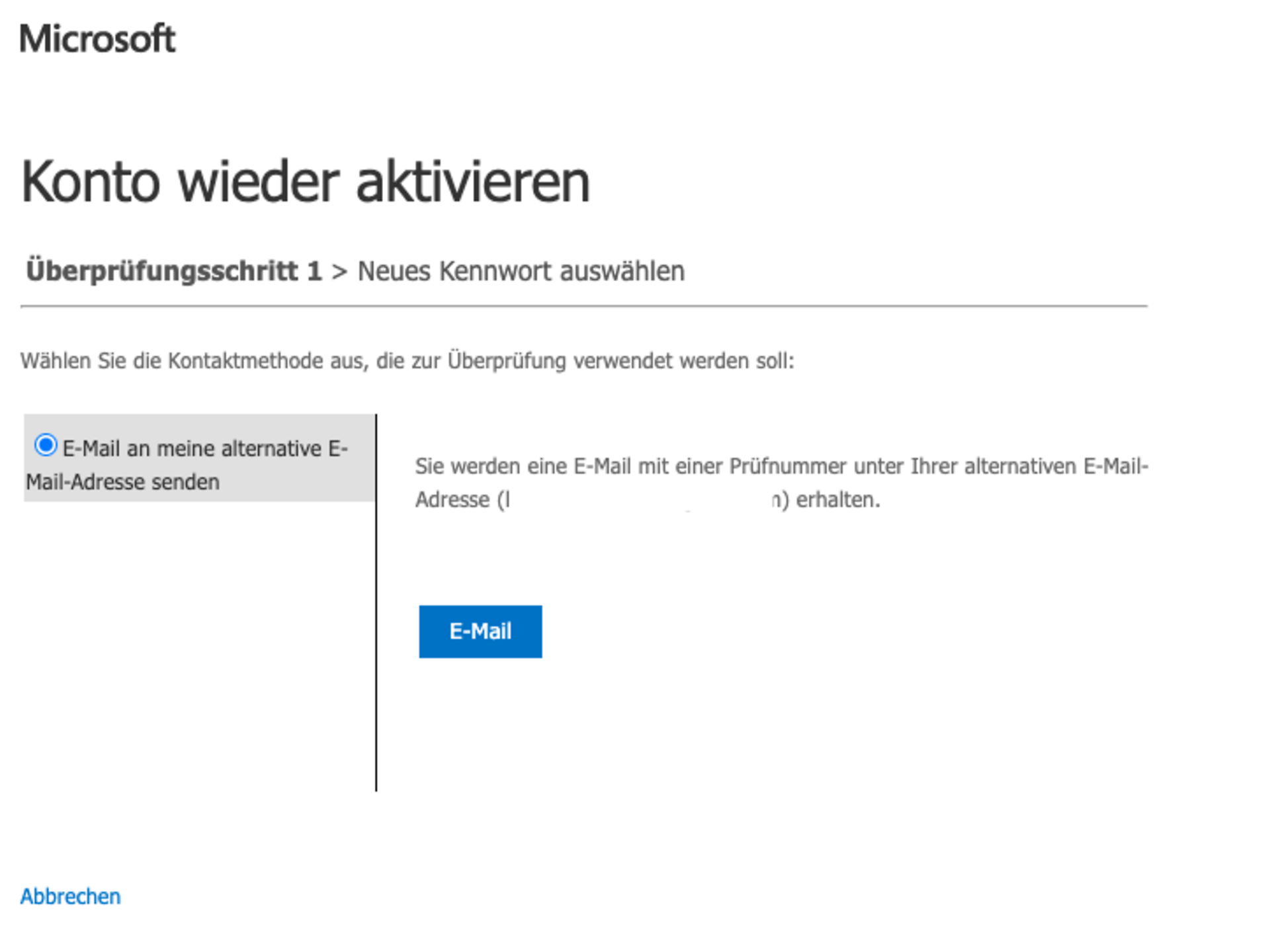 Reactivate Microsoft account