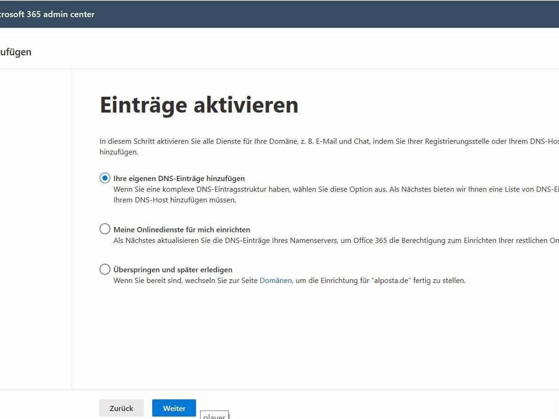 Enable DNS entries