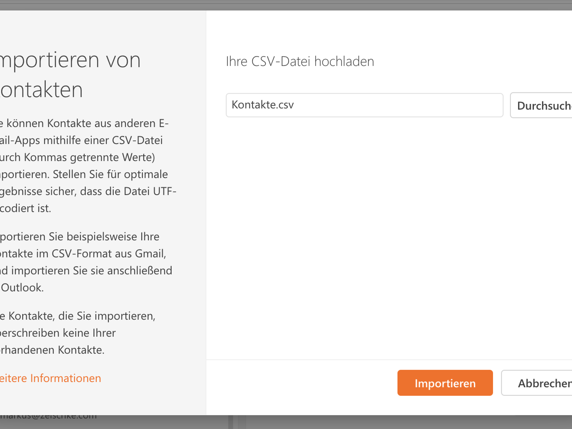 Upload your CSV file