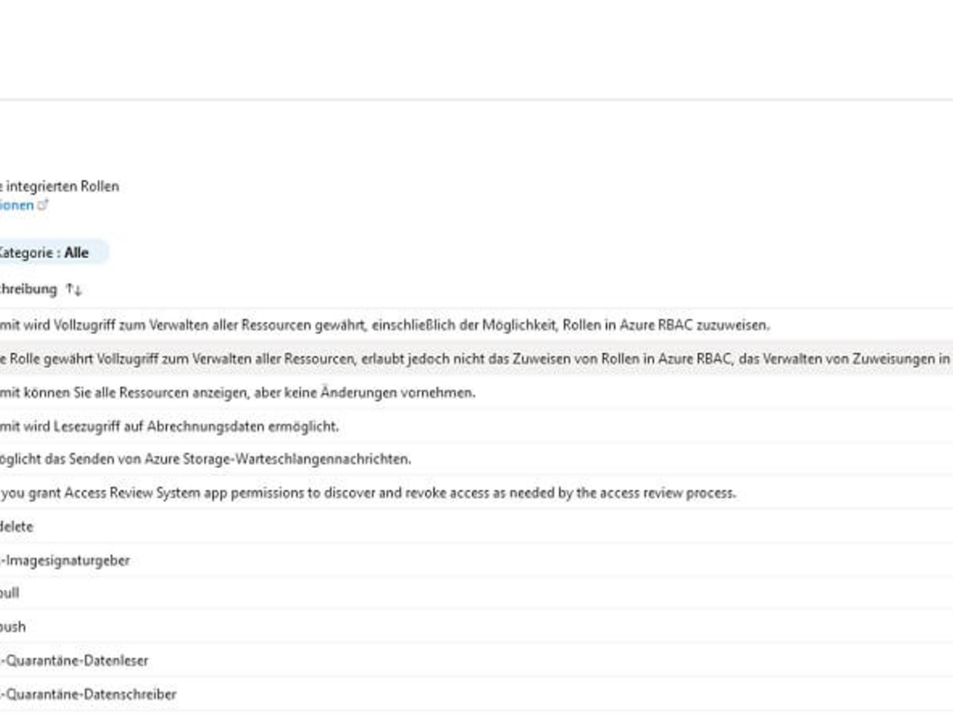 View role assignment in Azure