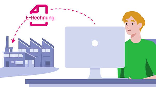 E-Rechnung wird an den Rechnungsempfänger verschickt