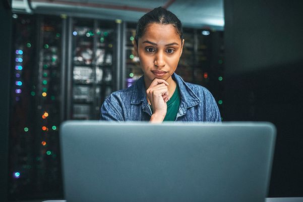 Geschäftsfrau nutzt den Business Premium Access mit zwei IP-Adressen