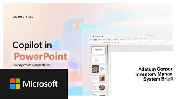 Abbildung vom Video - Copilot in Powerpoint