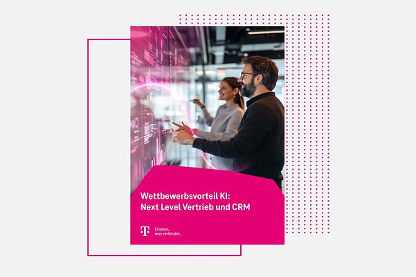 Cover des Whitepapers: Wettbewerbsvorteil KI: Next Level Vertrieb und CRM