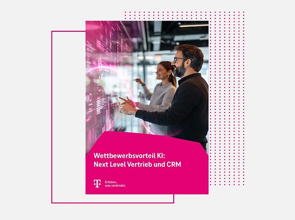 Cover des Whitepapers: Wettbewerbsvorteil KI: Next Level Vertrieb und CRM