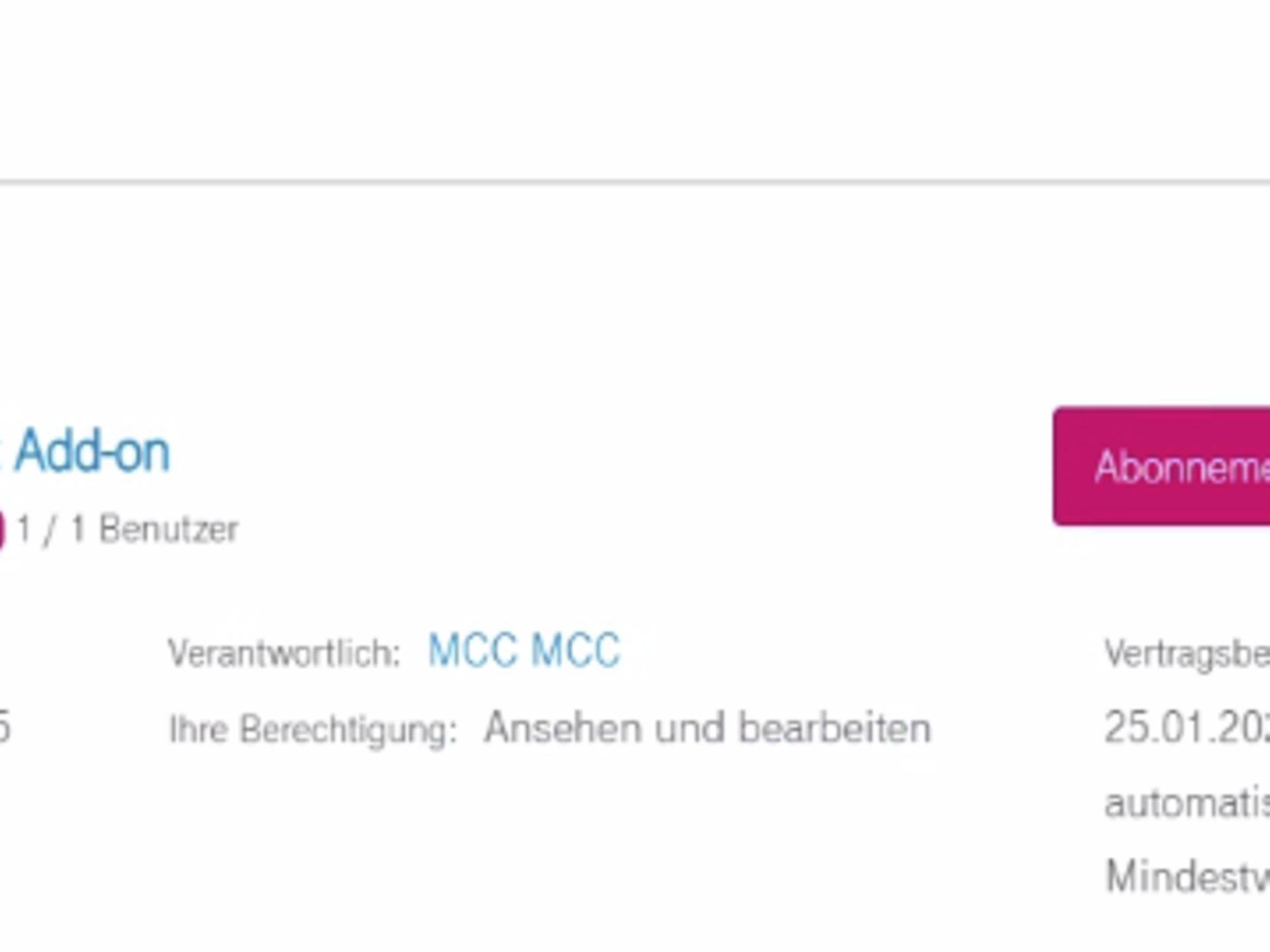 Ansicht Produkte verwalten