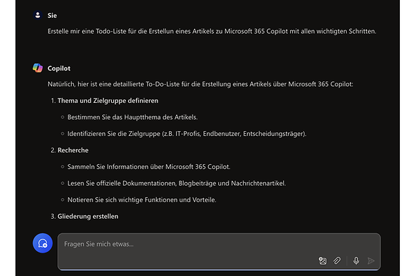 Schreiben Sie To-do-Listen mit Microsoft Copilot