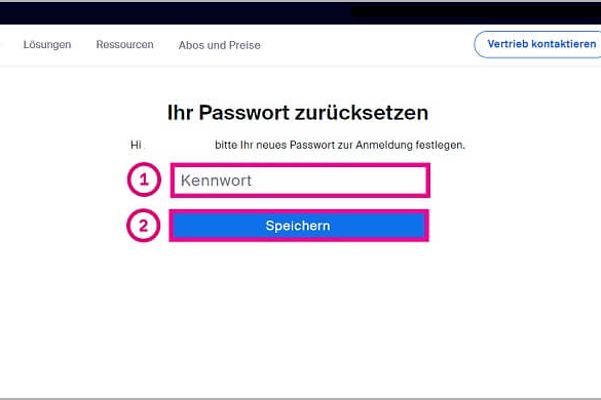 Bild zeigt die Seite von Zoom X mit Kennwort Speicherung