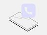 Illustration von einem Smartphone, darüber ein Telefonhörer-Symbol