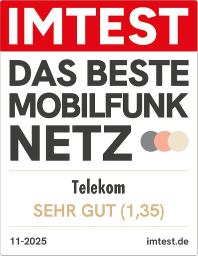 IMTEST seal – Best Mobile Network – Telekom – 2025