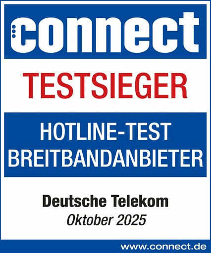 Siegel Connect Hotline Test Broadband Provider Test Winner 2025 Telekom