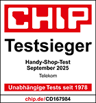 Siegel Chip Test Winner Mobile Phone Shop Test October 2025